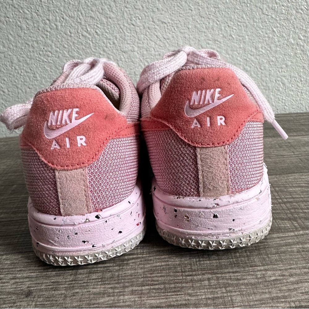 Nike Womens Air Force 1 Crater Flyknit Pink Glaze Pink Salt DC7273-600 Wmns 5.5 - Picture 6 of 9